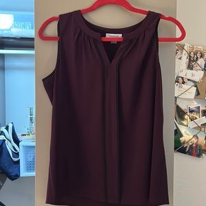 Purple with black trim dress shirt